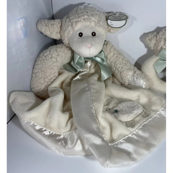 Set Of 3‎ Bearington Baby Lamby Lambykin Snuggler Rattle Stuffed Animal NEW - Picture 2 of 7